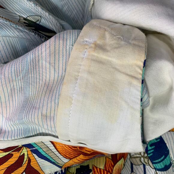 GUCCI Size 32 White Multi-Color Floral Cotton Straight Casual Pants - Picture 8 of 8